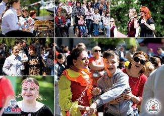 Participants of the USAID-supported Republican Charity Festival of Creativity for Children with Disabilities - “Wings of Childhood” - organized by the local NGO “Belarussian Association of Assistance to Children and Young People with Disabilities”.