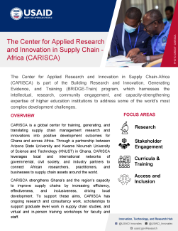 CARISCA Fact Sheet