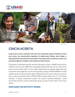 Cover of the CINCIA - Acierta fact sheet