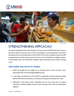 Cover of the Strengthening APPCACAO factsheet