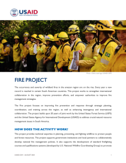 Cover of the Fire Project fact sheet