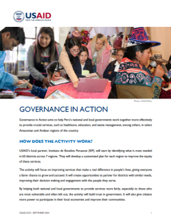 Governance In Action fact sheet cover