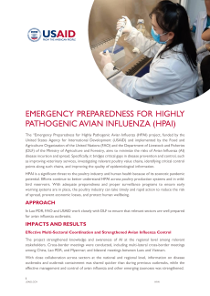 Emergency Preparedness for Highly Pathogenic Avian Influenza (HPAI)