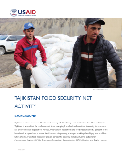 Tajikistan Food Security Net Activity