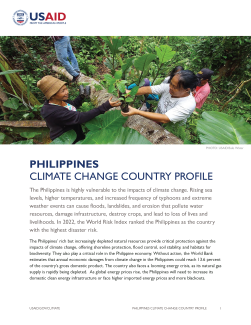 USAID/Philippines Climate Change Country Profile