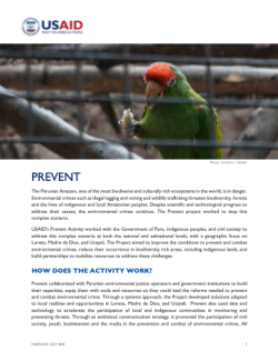 Cover of the PREVENT activity fact sheet