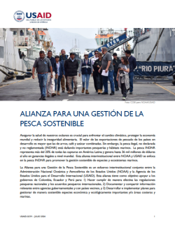 Portada de la hoja informativa sobre la actividad de NOAA y USAID en Perú