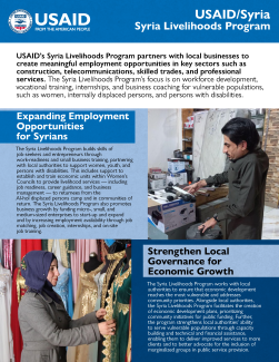 Syria Livelihoods Program Fact Sheet