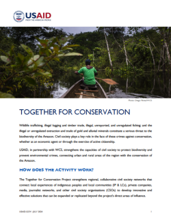 Cover of the Together for Conservation Fact sheet