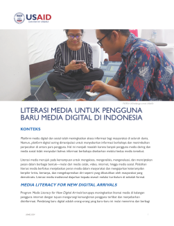 Literasi Media untuk Pengguna Baru Media Digital di Indonesia