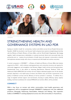 Strengthening Health and Governance Systems in Lao PDR