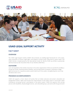 Legal Support Activity Fact Sheet