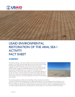 USAID Environmental Restoration of the Aral Sea I Fact Sheet