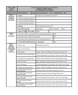 Equal Employment Opportunity (EEO) Program Status Report – FY 2014