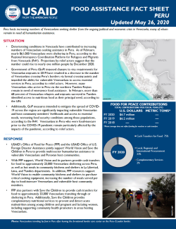 Food Assistance Fact Sheet - Peru