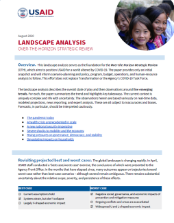 Cover page for Over the Horizon Landscape Analysis