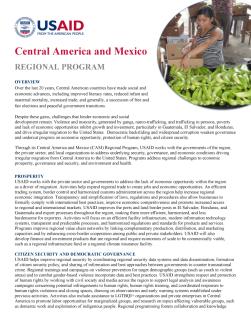 USAID Central America and Mexico Regional Program