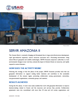 Cover of the SERVIR Amazonia 2 Activity Factsheet