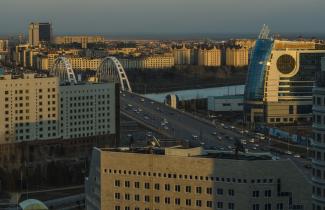 A city skyline