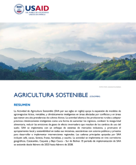 Agricultura Sostenible Fact Sheet