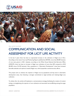 Communications and social assesment for licit life fact sheet cover