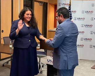 Zeinah Salahi Sworn in as USAID Kosovo Mission Director