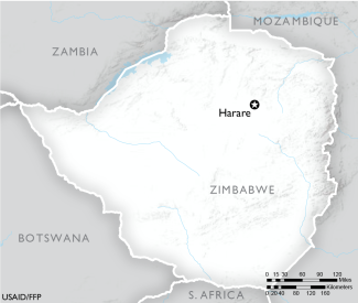 Map of Zimbabwe