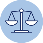 icon symbolizing Nondiscrimination showing a scale