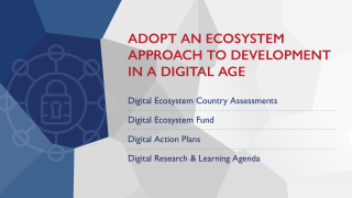 Graphic detailing Digital Strategy implementation tracks