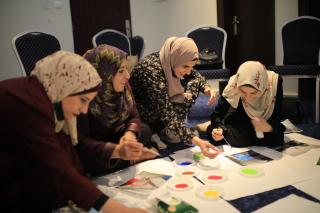 Participants Engaging in Brainstorming Discussions 