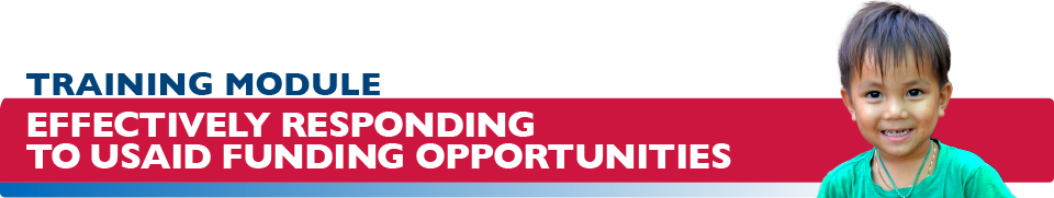 Effectively Respond USAID Funding Opportunities Training Header