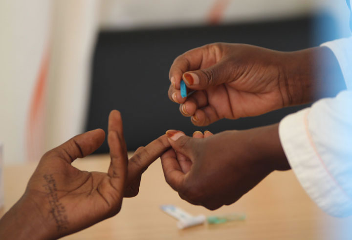 A Nigerian being tested. Photo credit: Martin Mugo Muiga.