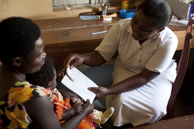 A nurse and patient